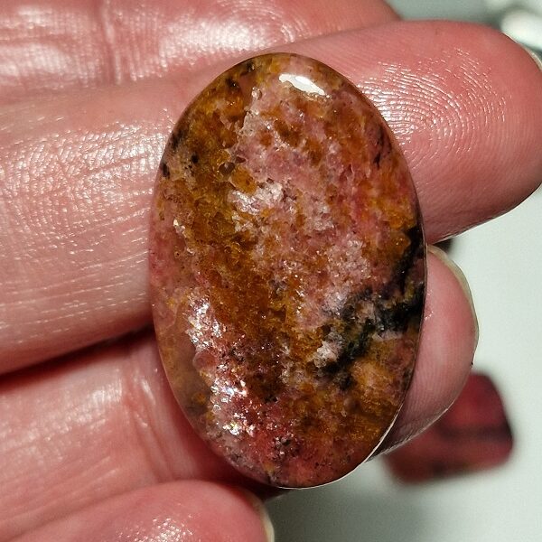 34x21mm rhodonite cabochon