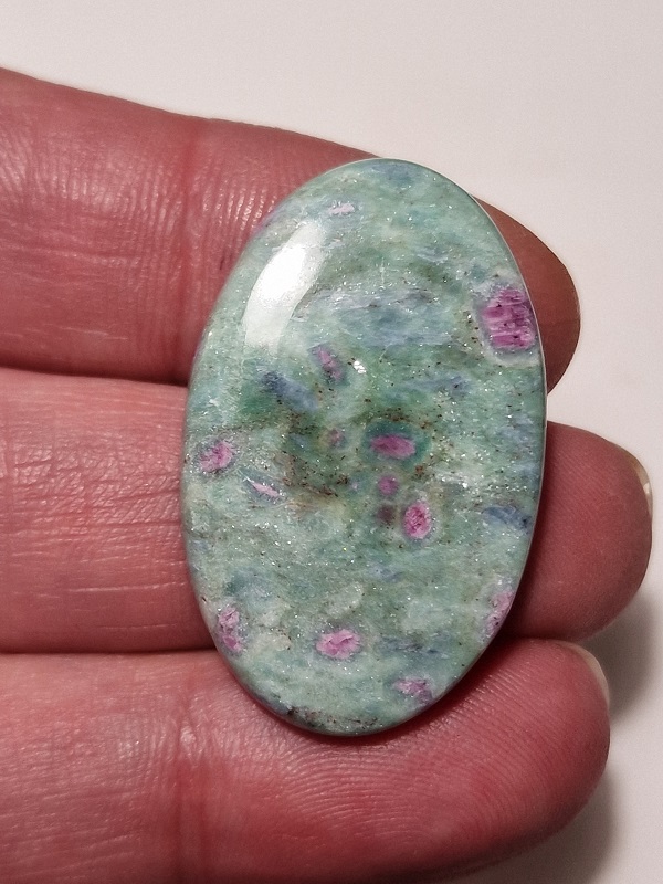 36x23mm ruby in fuchsite cabochon