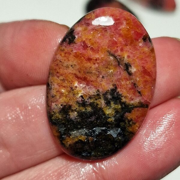 37x26mm rhodonite cabochon