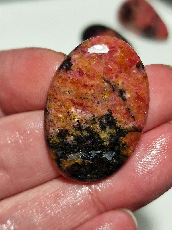 37x26mm rhodonite cabochon