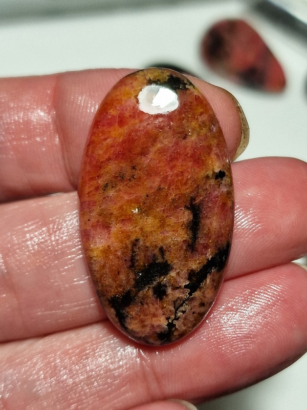 40x23mm rhodonite cabochon