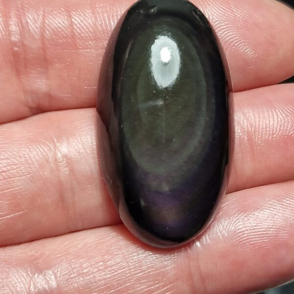 41x23mm rainbow obsidian cabochon