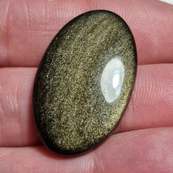 34x21mm gold sheen obsidian cabochon