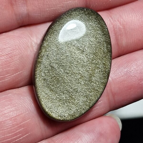 37x24mm gold sheen obsidian cabochon
