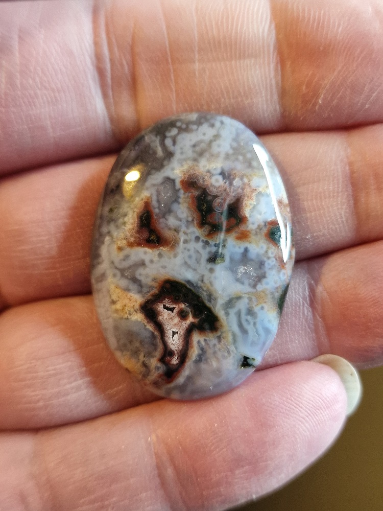 37x26mm Ocean jasper cabochon