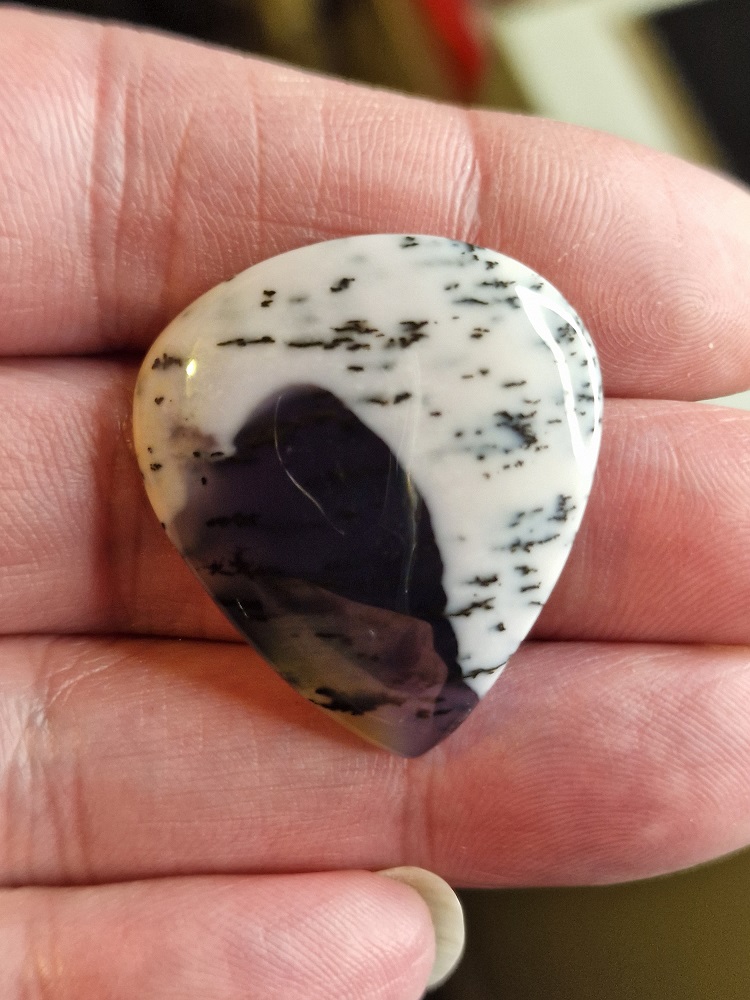 34x30mm Dendritic chalcedony cabochon