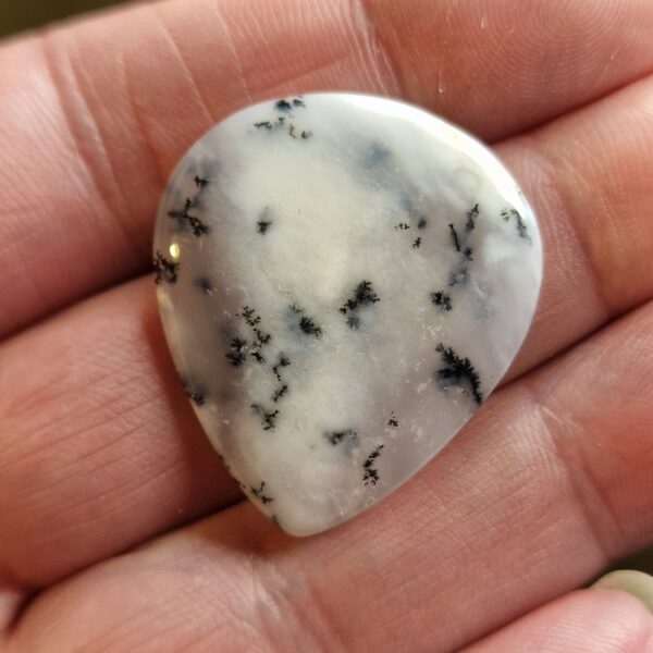 34x28mm Dendritic chalcedony cabochon