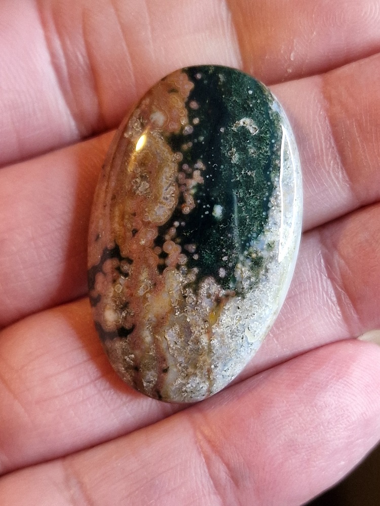 41x25mm Ocean jasper cabochon