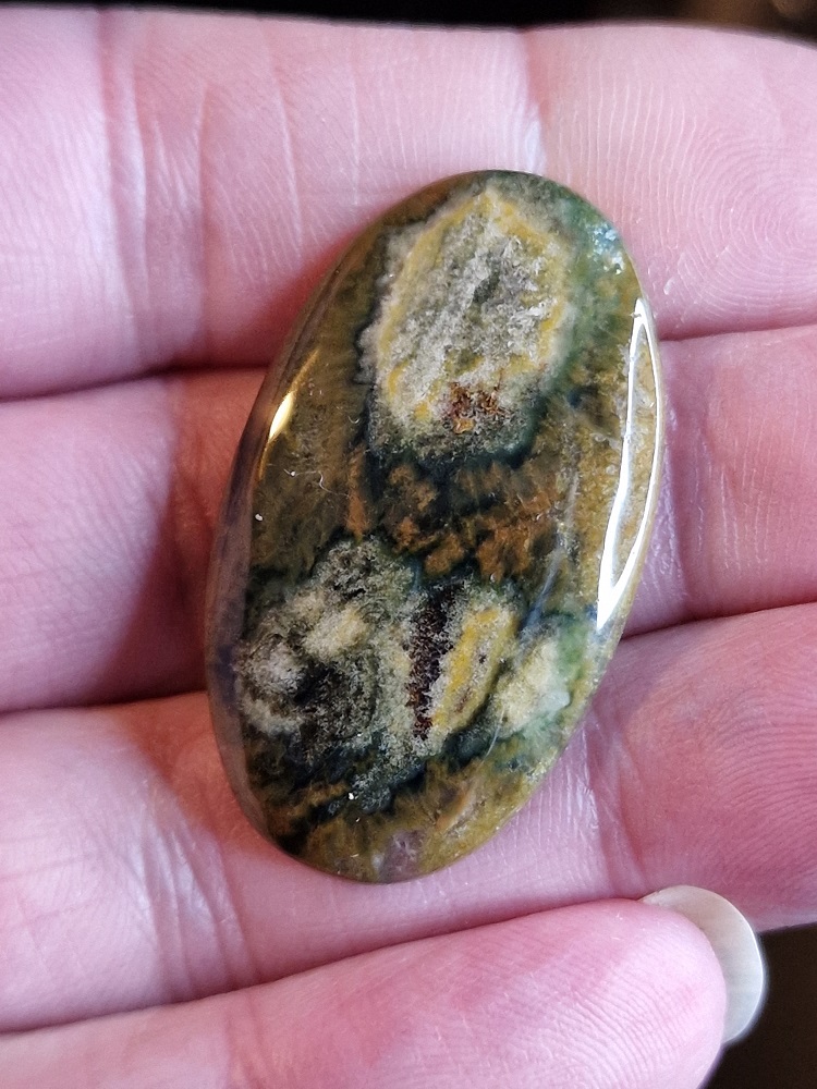 39x23mm Ocean jasper cabochon