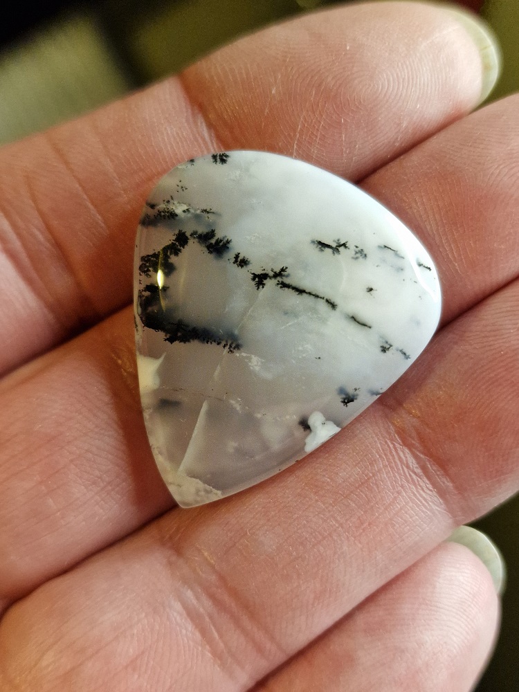 33x30mm Dendritic chalcedony cabochon
