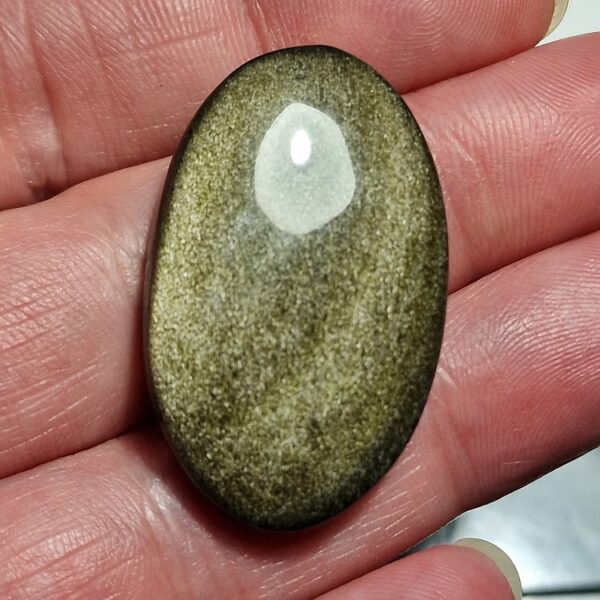 39x24mm gold sheen obsidian cabochon