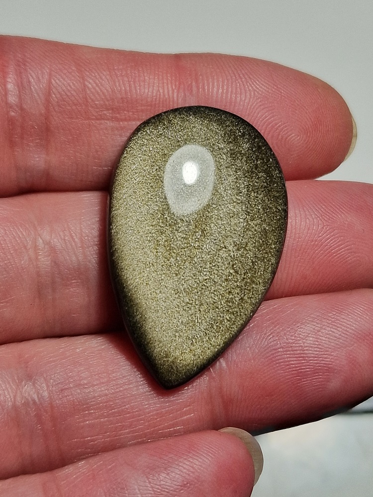 37x24mm gold sheen obsidian cabochon