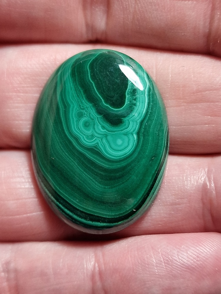 33x25mm Malachite cabochon