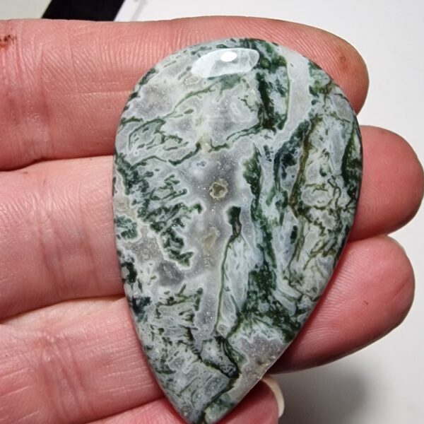 54x34mm green tree agate cabochon