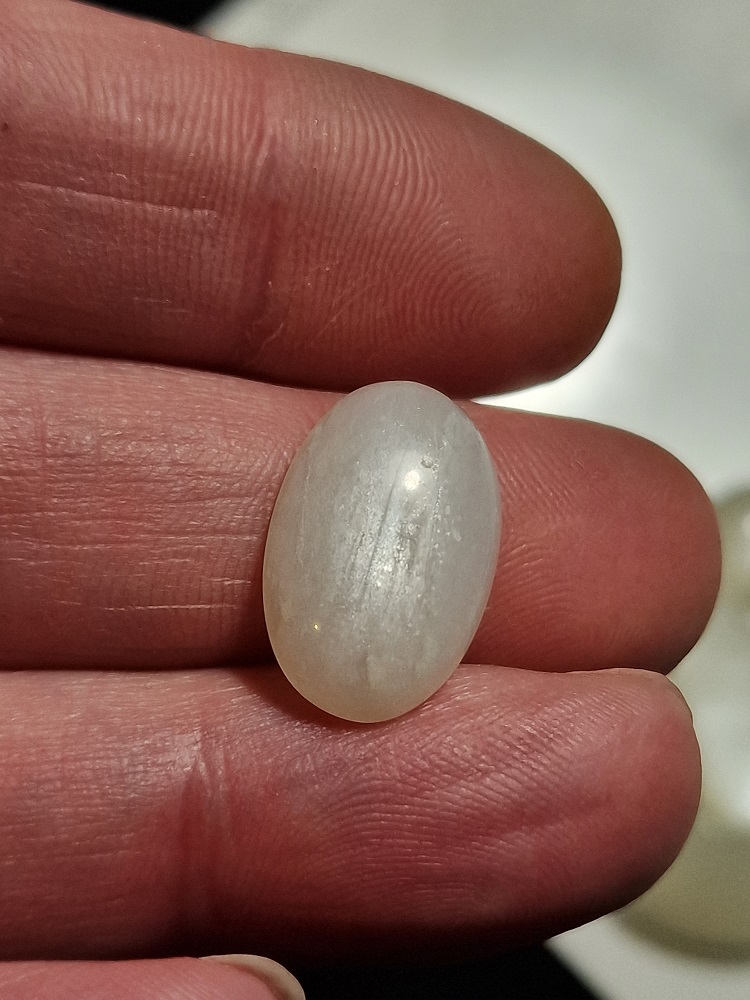 19x13mm white moonstone cabochon