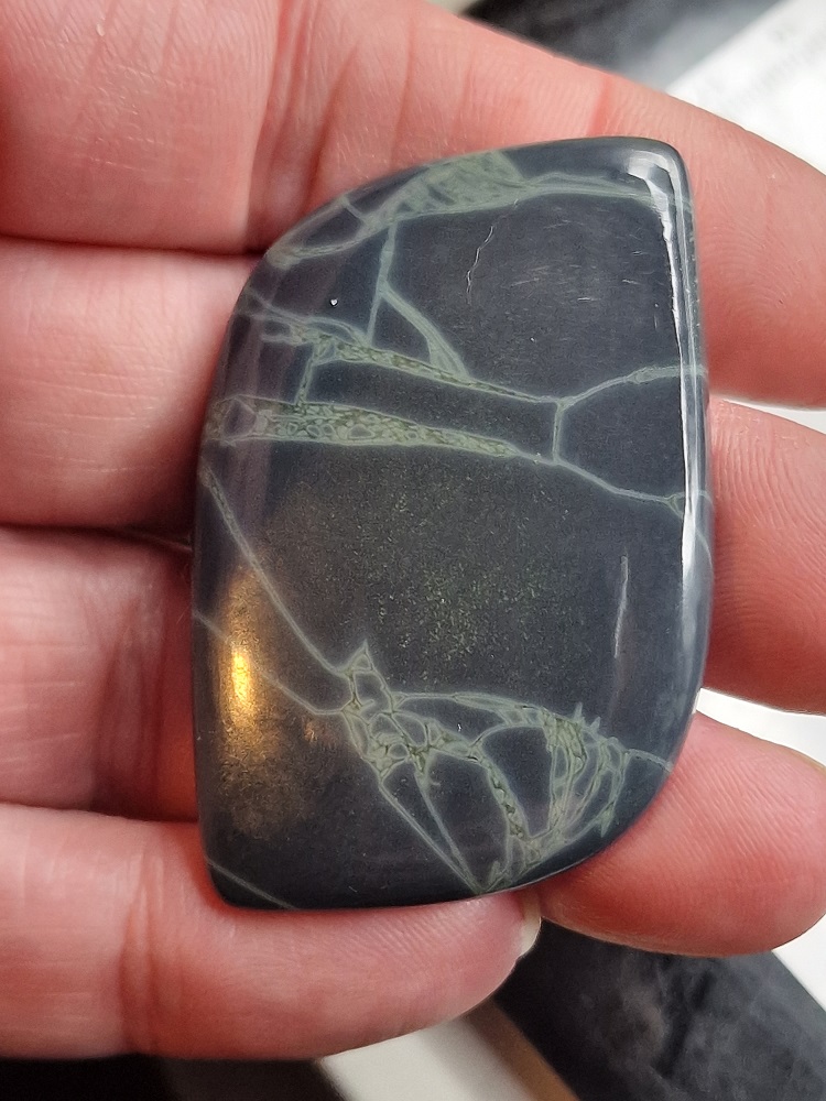 58x34mm spiderweb jasper cabochon