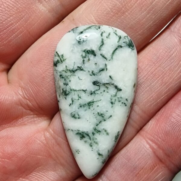 40x23mm green tree agate cabochon