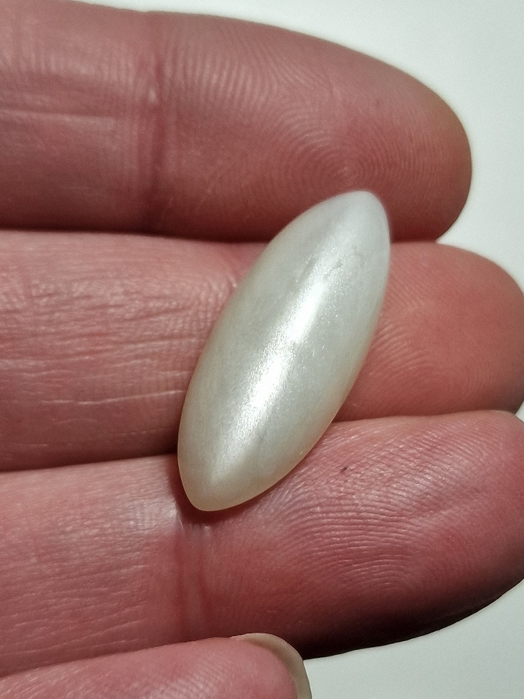28x11mm white moonstone cabochon