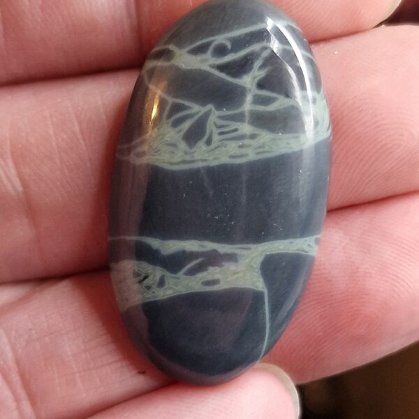 39x21mm spiderweb jasper cabochon