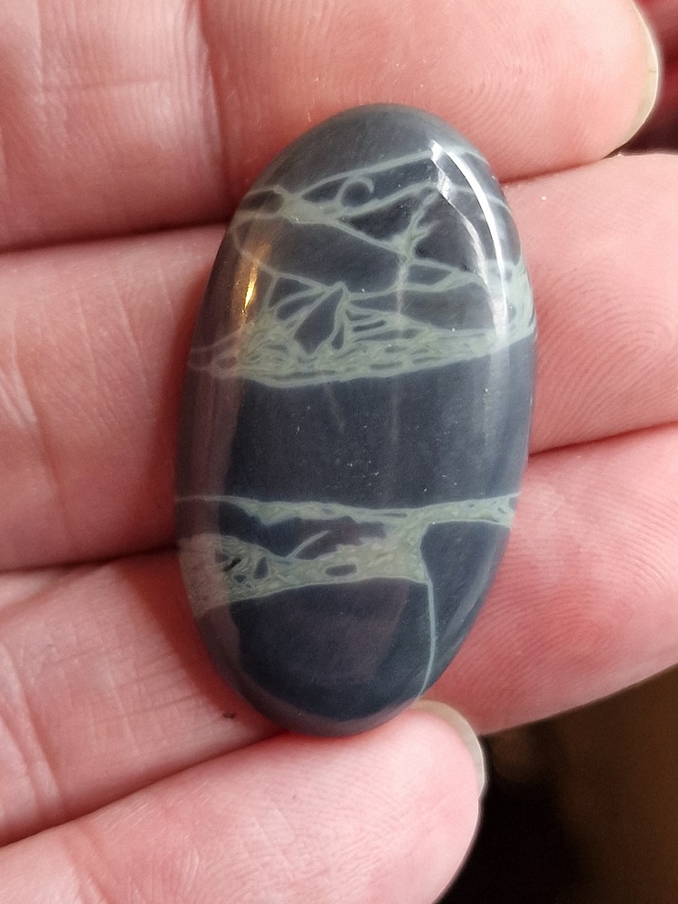 39x21mm spiderweb jasper cabochon