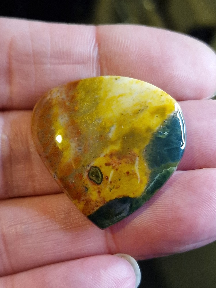 33x32mm Ocean jasper cabochon