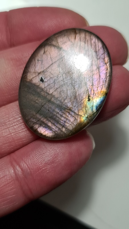 35x27mm purple labradorite cabochon