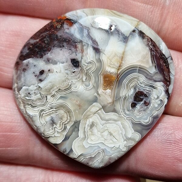 40x38mm Crazy Lace Agate cabochon