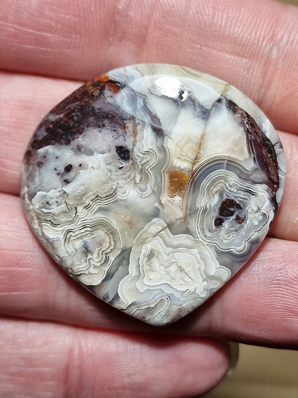 40x38mm Crazy Lace Agate cabochon
