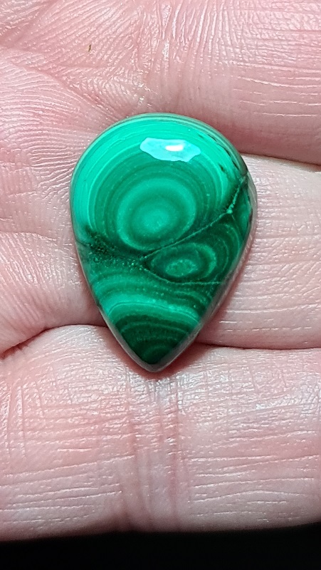 23x17mm Malachite cabochon