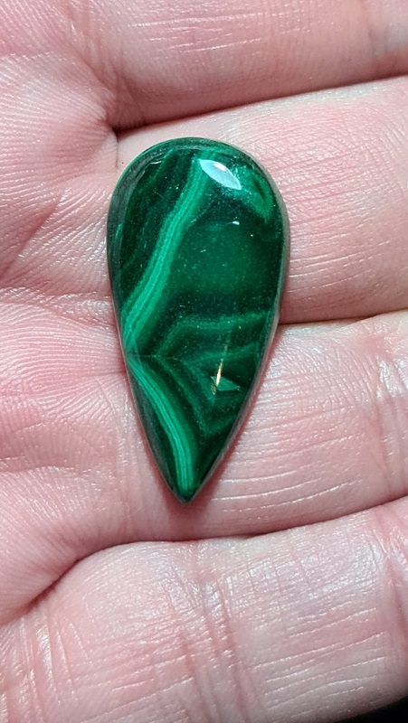 30x15mm Malachite cabochon