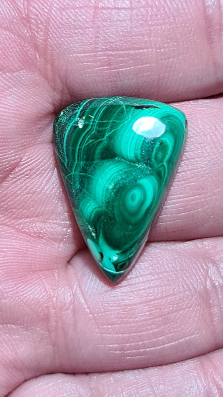 25x19mm Malachite cabochon
