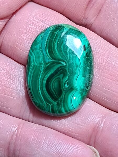 29x22mm Malachite cabochon