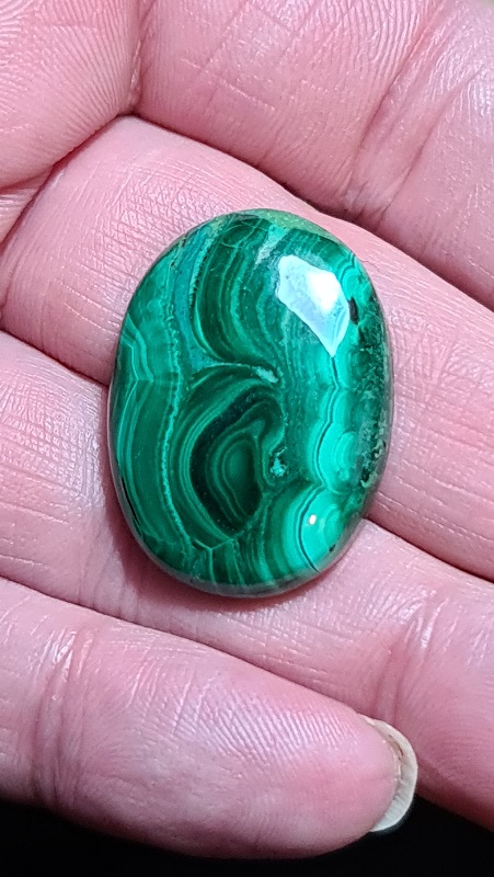 29x22mm Malachite cabochon