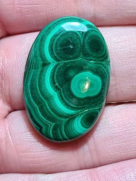 32x21mm Malachite cabochon