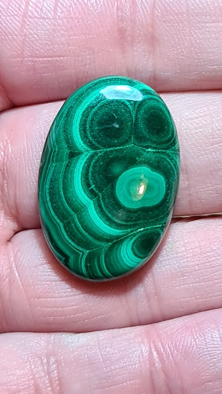 32x21mm Malachite cabochon