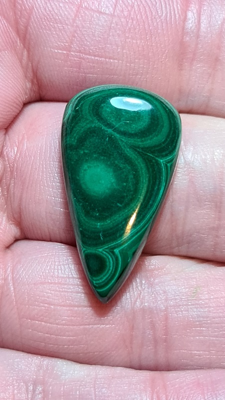 29x17mm Malachite cabochon