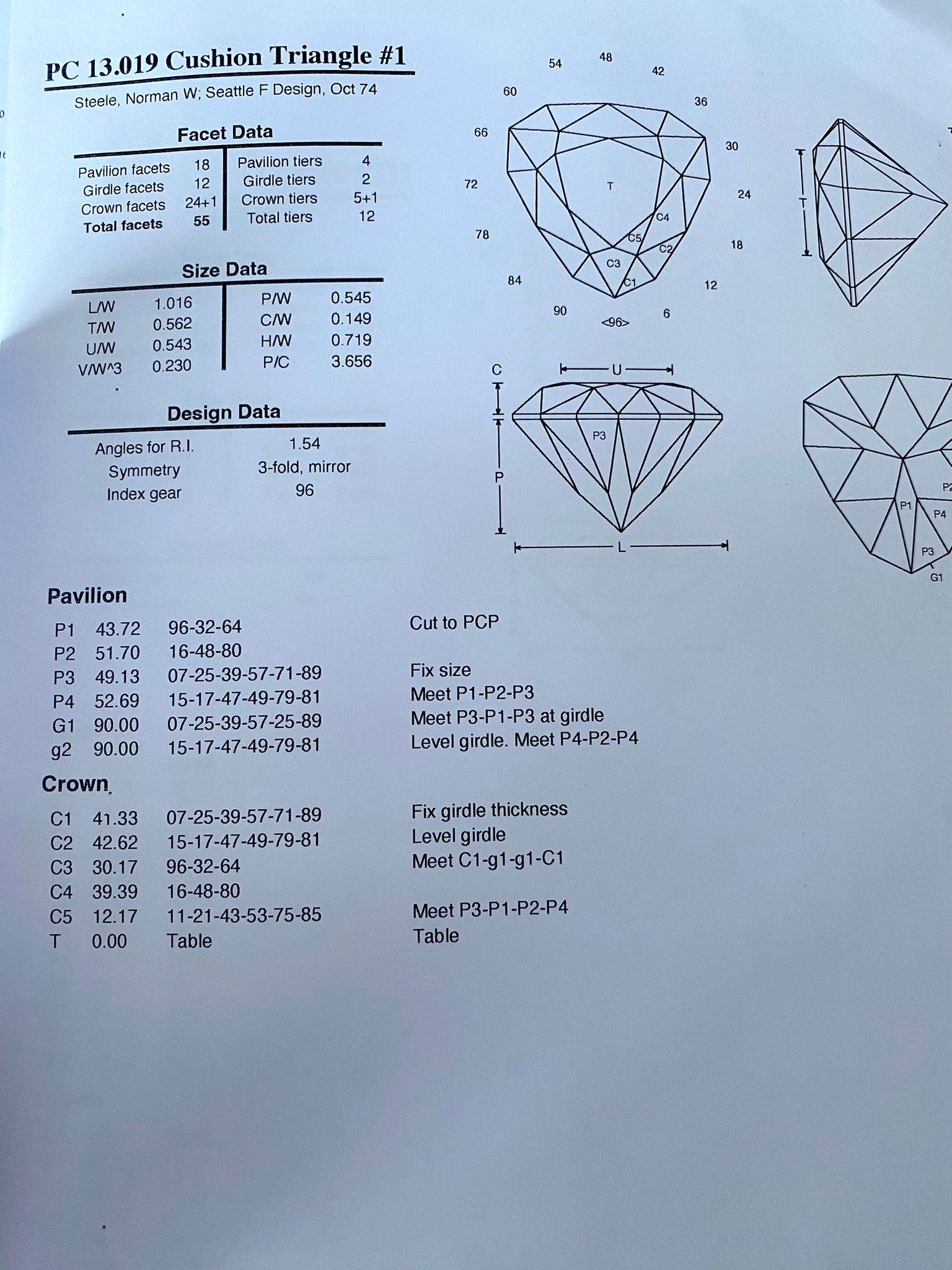 13.27x13.56x10.53mm precision-cut ametrine facet - Image 5