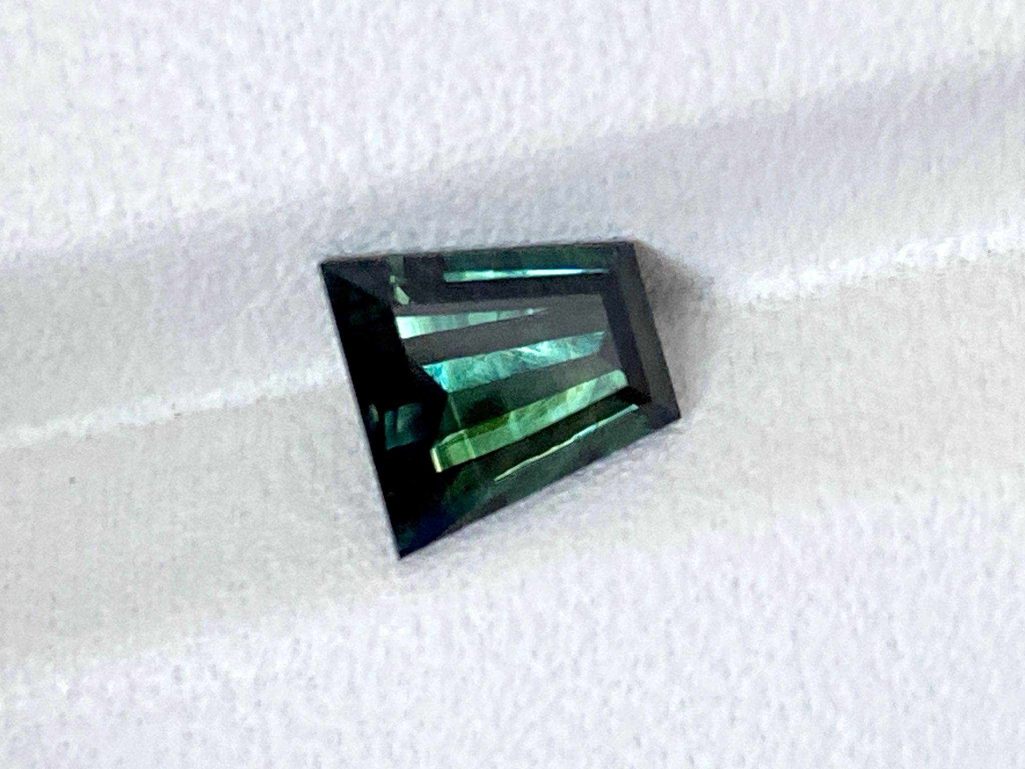 6.76x6.65x4.00mm precision-cut Nigerian sapphire facet