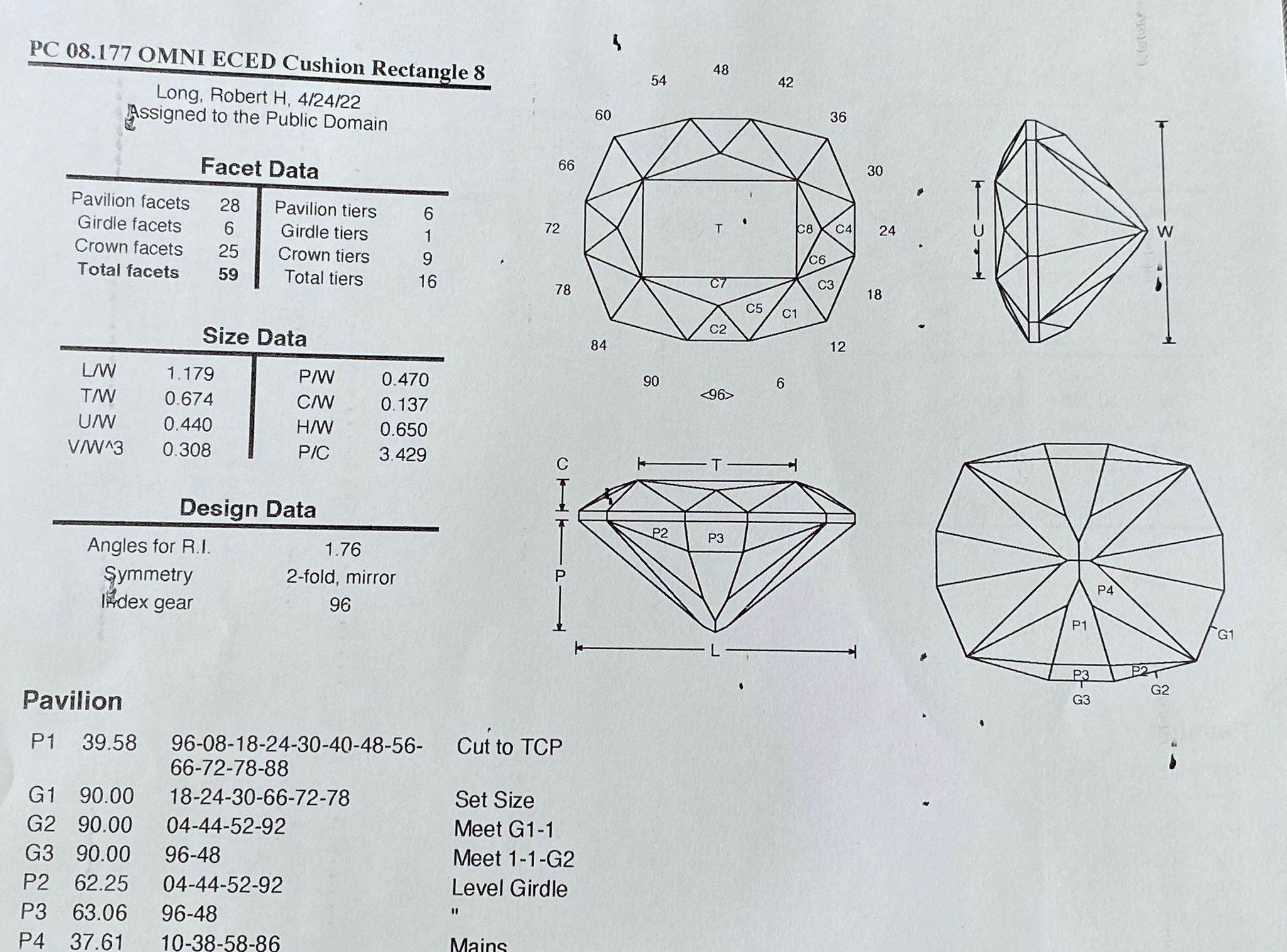 7.18x6.14x4.51mm precision-cut colour change garnet facet - Image 4