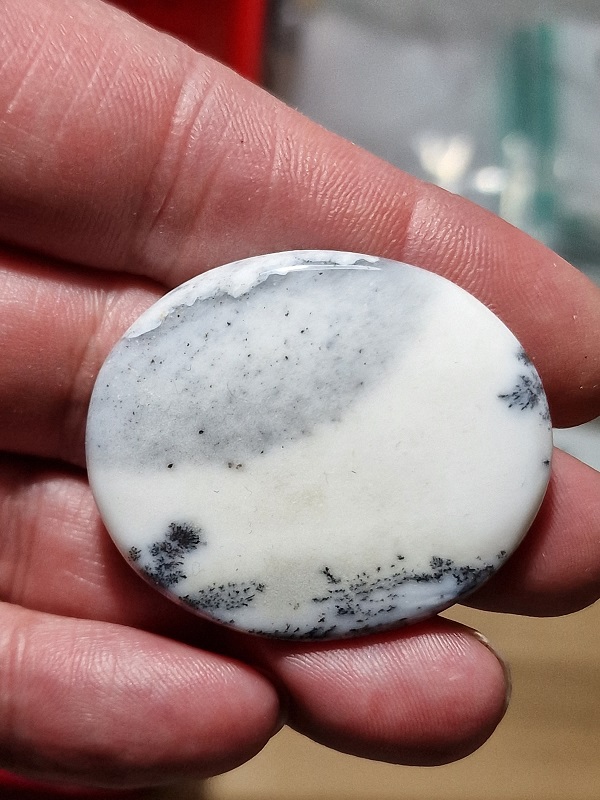 43x37mm Dendritic chalcedony cabochon