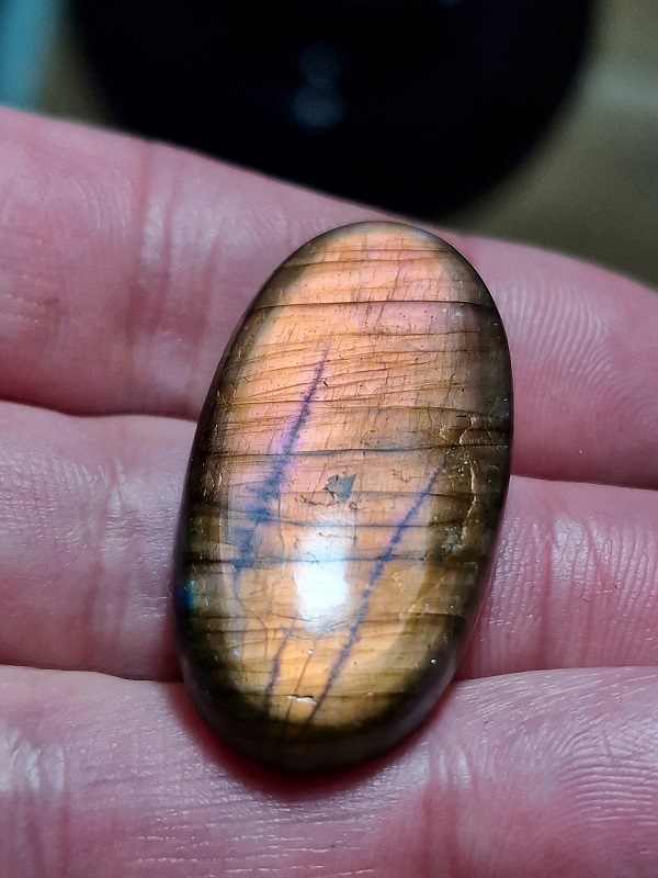 39x20mm purple labradorite cabochon
