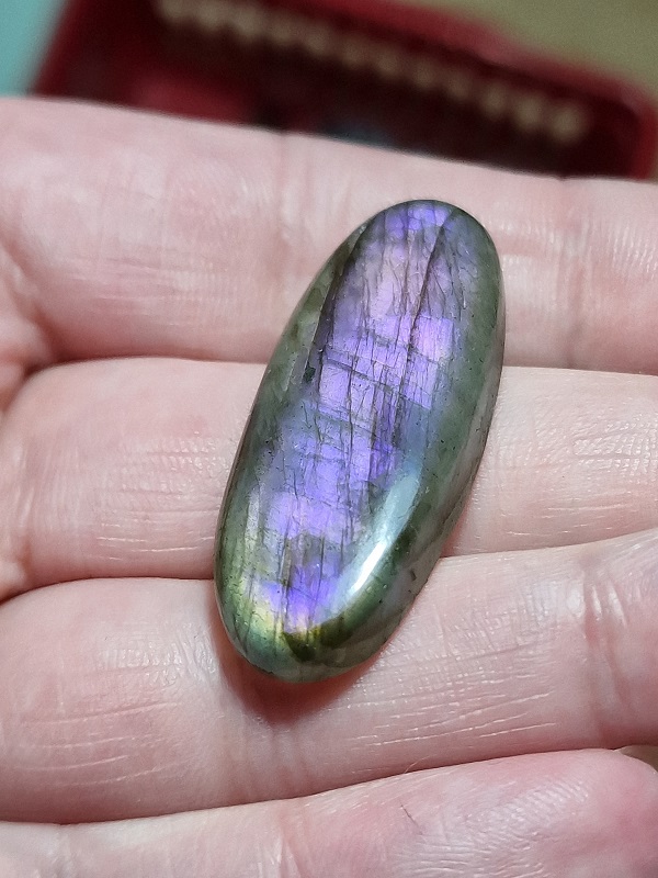 43x17mm purple labradorite cabochon