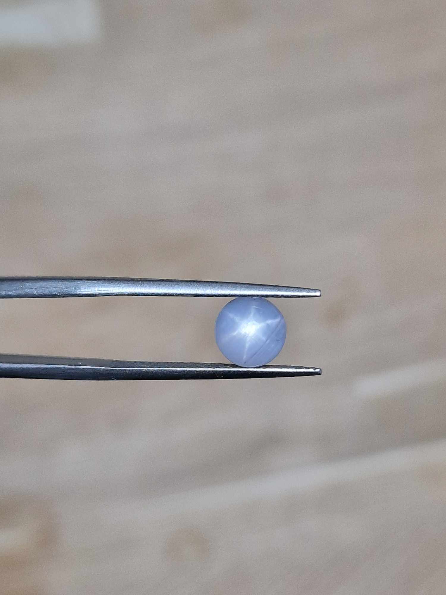 6.92x4.4mm round Sri-Lankan star sapphire cabochon