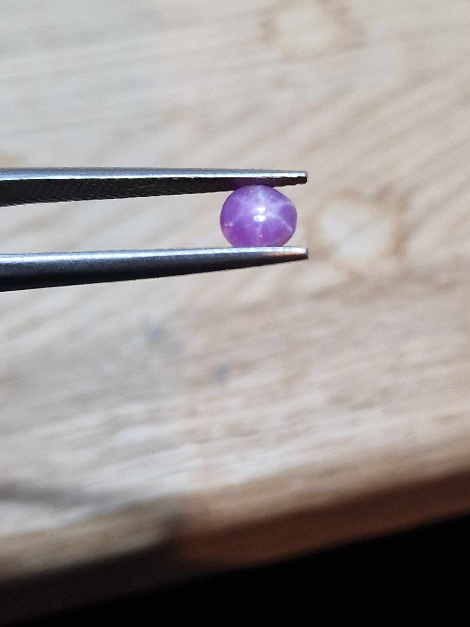 5.29x2.5mm round Sri-Lankan star sapphire cabochon
