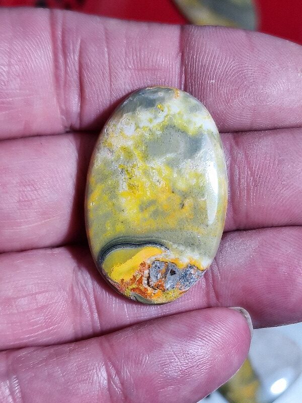 38x25mm bumblebee jasper cabochon
