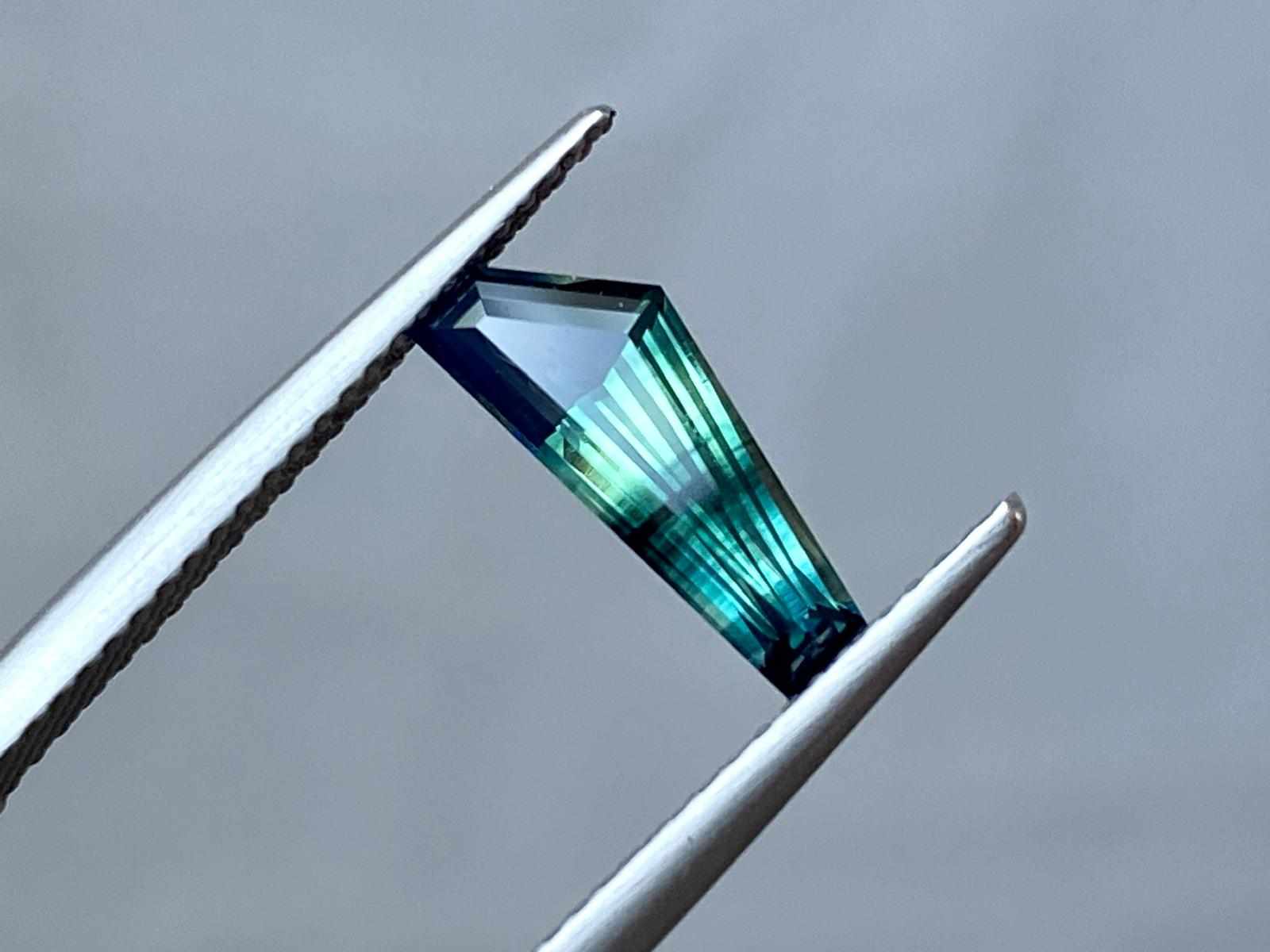 11.90x4.20x3.37mm precision-cut Nigerian sapphire facet - Image 3