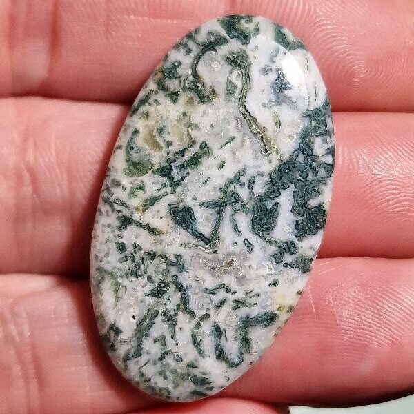 42x23mm green tree agate cabochon