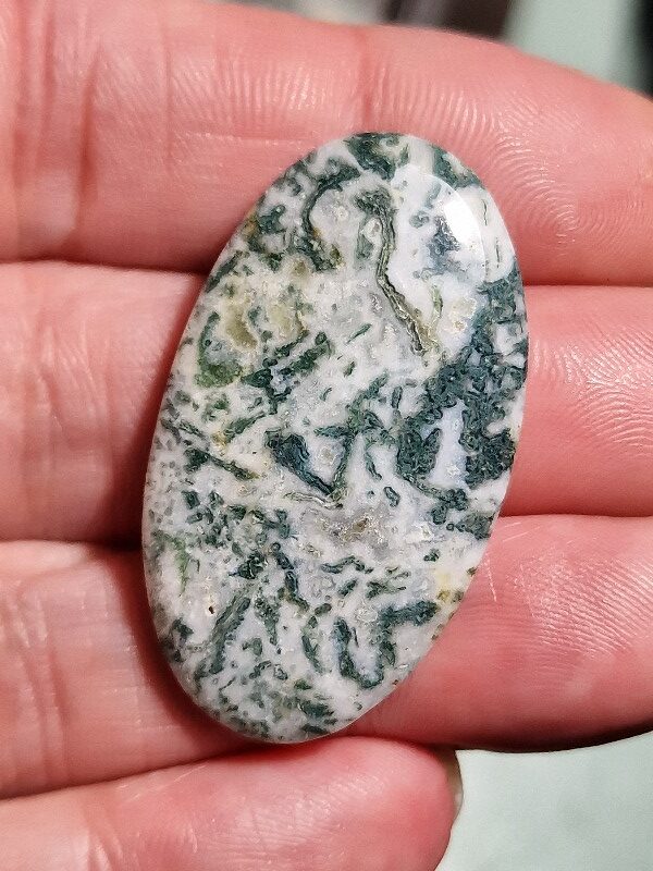 42x23mm green tree agate cabochon
