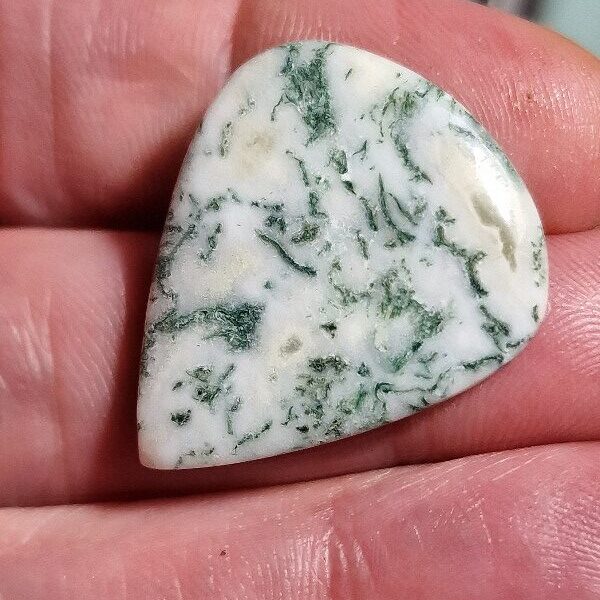 31x26mm green tree agate cabochon