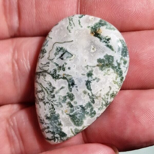 39x25mm green tree agate cabochon
